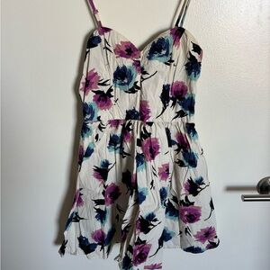Forever 21 Abstract Floral Spaghetti Strap Dress